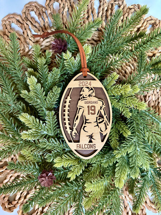 Football Player Ornament - Personalized