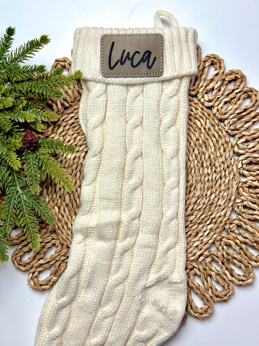 18” Ivory Personalized Stocking