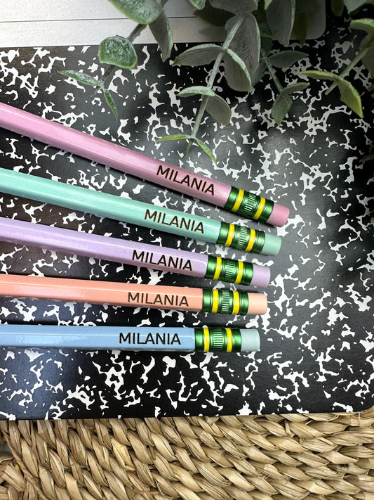 Personalized Pastel Pencil Set