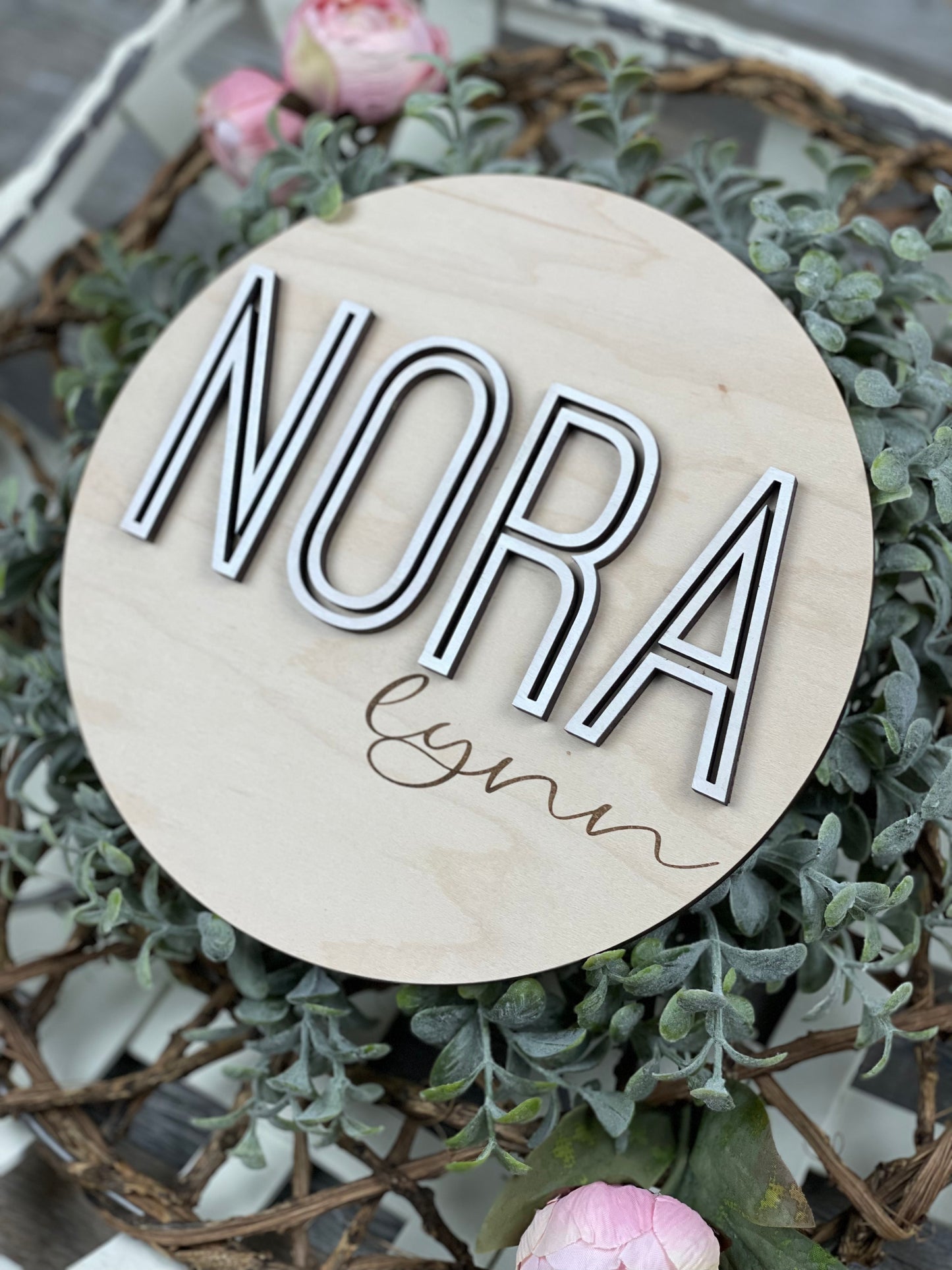 Wooden Baby Name Sign